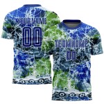 Fußball Royal-White Tie Jersey Custom Dye Uniform Sublimation