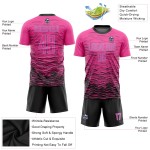 Rosa Uniform Fußball Schwarz-Licht Custom Sublimation Jersey Blau Rosa Uniform Fußball Schwarz-Licht Custom Sublimation Jersey Blau