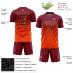 Uniform Gold Sublimation Jersey Fußball Orange Custom Crimson-Old