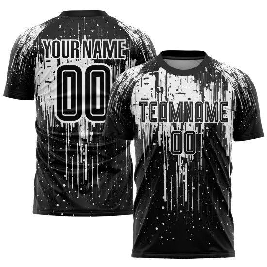 Uniform Trikot Schwarz Fußball Sublimation Weiß Custom Uniform Trikot Schwarz Fußball Sublimation Weiß Custom