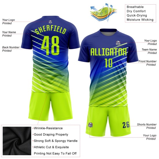 Fußball-Trikot, grün, individuell, Sublimationsuniform, Royal Neon