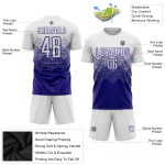 Dunkelweißes Uniformtrikot Lila Fußball Sublimation Custom Dunkelweißes Uniformtrikot Lila Fußball Sublimation Custom