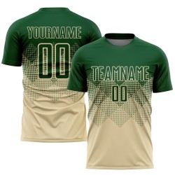 Sublimation Fußball Creme Grün Jersey Custom Uniform