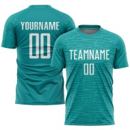Benutzerdefinierte weiße Uniform Jersey Fußball Petrol Sublimation