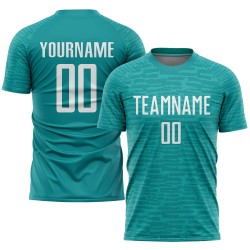 Benutzerdefinierte weiße Uniform Jersey Fußball Petrol Sublimation