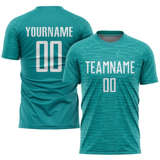 Benutzerdefinierte weiße Uniform Jersey Fußball Petrol Sublimation
