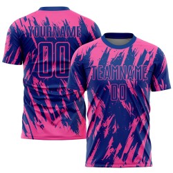 Fußballuniform Sublimation Royal Custom Pink Jersey